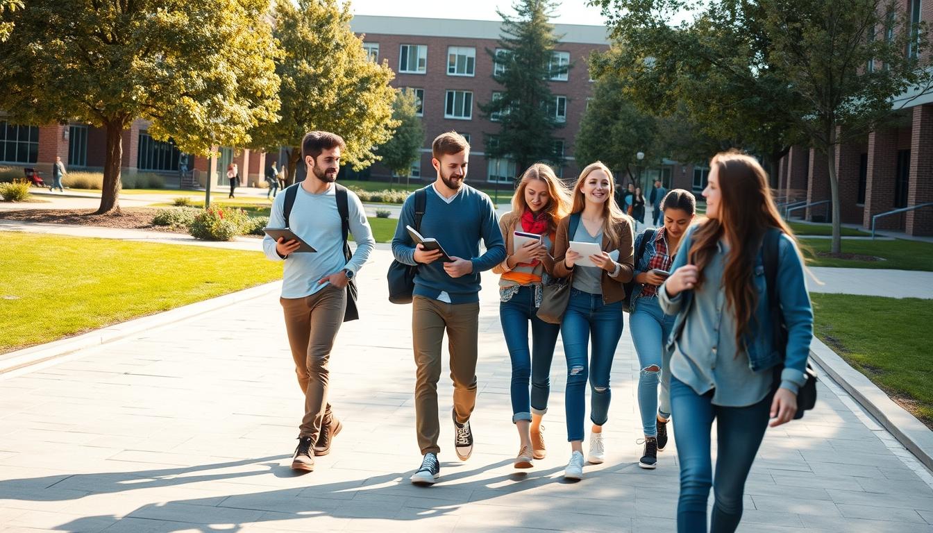 Student using learning strategies while studying