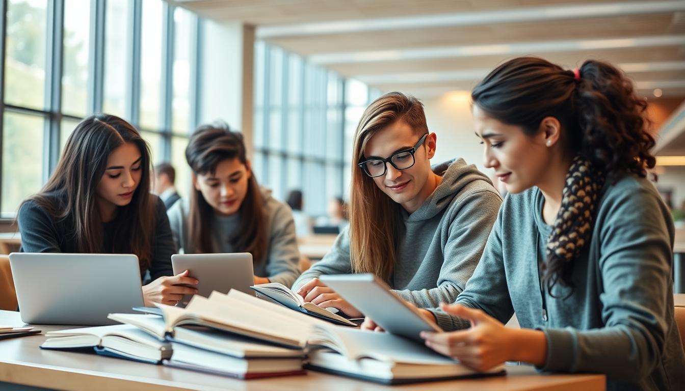Structured study materials and learning resources on a desk